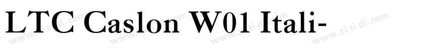 LTC Caslon W01 Itali字体转换